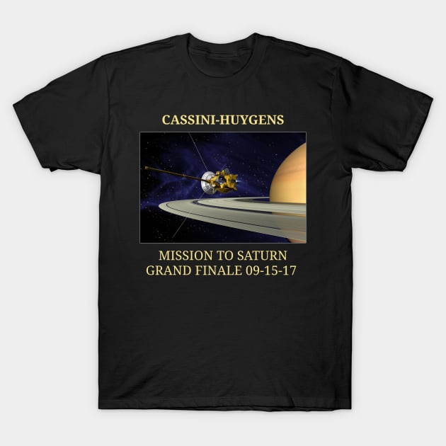 Cassini Grand Finale Huygens Space Saturn Shirt T-Shirt by stearman